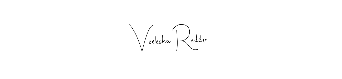 Use a signature maker to create a handwritten signature online. With this signature software, you can design (Andilay-7BmLP) your own signature for name Veeksha Reddu. Veeksha Reddu signature style 4 images and pictures png