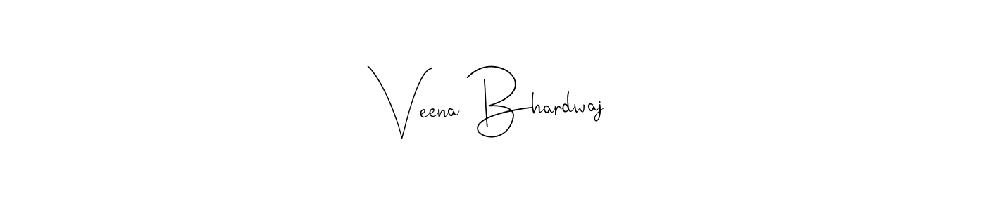 Create a beautiful signature design for name Veena Bhardwaj. With this signature (Andilay-7BmLP) fonts, you can make a handwritten signature for free. Veena Bhardwaj signature style 4 images and pictures png
