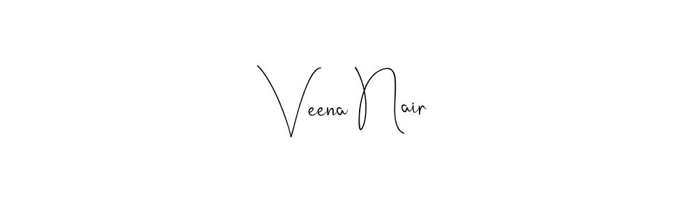 Make a beautiful signature design for name Veena Nair. With this signature (Andilay-7BmLP) style, you can create a handwritten signature for free. Veena Nair signature style 4 images and pictures png