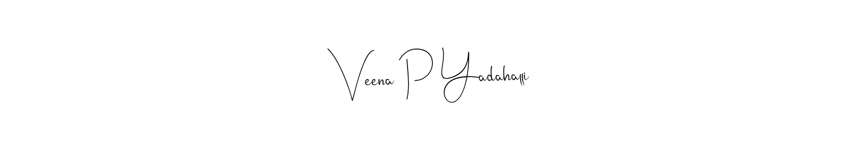 This is the best signature style for the Veena P Yadahalli name. Also you like these signature font (Andilay-7BmLP). Mix name signature. Veena P Yadahalli signature style 4 images and pictures png