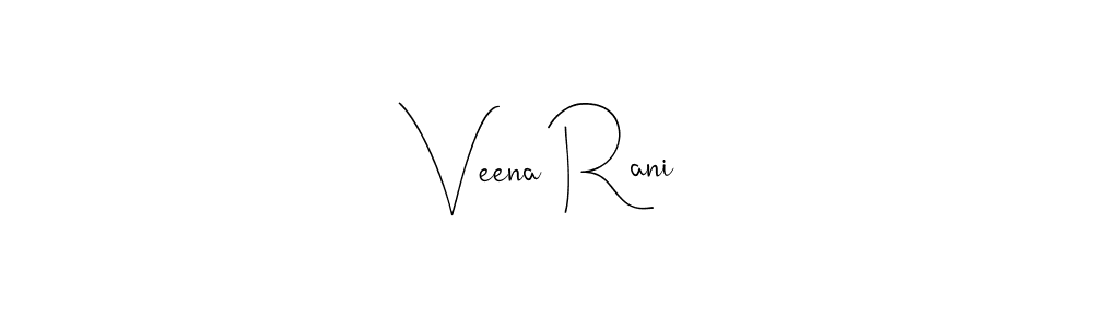 The best way (Andilay-7BmLP) to make a short signature is to pick only two or three words in your name. The name Veena Rani include a total of six letters. For converting this name. Veena Rani signature style 4 images and pictures png