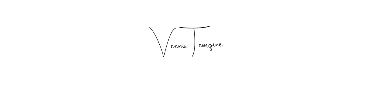 Design your own signature with our free online signature maker. With this signature software, you can create a handwritten (Andilay-7BmLP) signature for name Veena Temgire. Veena Temgire signature style 4 images and pictures png