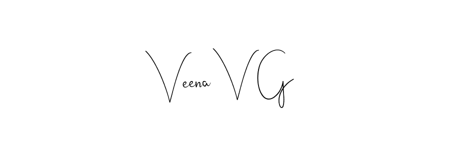 Create a beautiful signature design for name Veena V G. With this signature (Andilay-7BmLP) fonts, you can make a handwritten signature for free. Veena V G signature style 4 images and pictures png