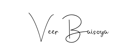 Designed for modern professionals: Veer Baisoya name signature crafted with Andilay-7BmLP script. Ready for digital PDF workflows. Veer Baisoya signature style 4 images and pictures png