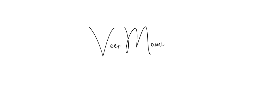 The best way (Andilay-7BmLP) to make a short signature is to pick only two or three words in your name. The name Veer Mami include a total of six letters. For converting this name. Veer Mami signature style 4 images and pictures png