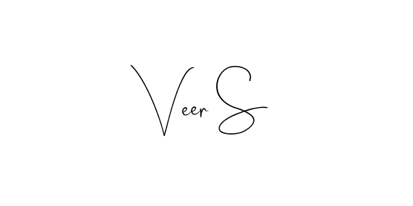 You should practise on your own different ways (Andilay-7BmLP) to write your name (Veer S) in signature. don't let someone else do it for you. Veer S signature style 4 images and pictures png