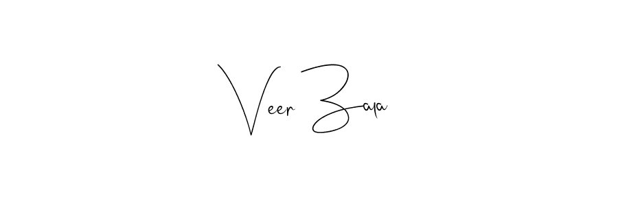 Create a beautiful signature design for name Veer Zala. With this signature (Andilay-7BmLP) fonts, you can make a handwritten signature for free. Veer Zala signature style 4 images and pictures png