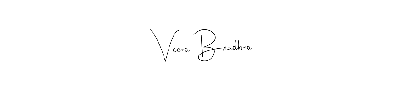 Create a beautiful signature design for name Veera Bhadhra. With this signature (Andilay-7BmLP) fonts, you can make a handwritten signature for free. Veera Bhadhra signature style 4 images and pictures png