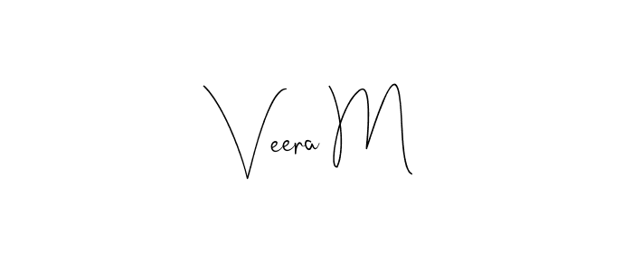 Create a beautiful signature design for name Veera M. With this signature (Andilay-7BmLP) fonts, you can make a handwritten signature for free. Veera M signature style 4 images and pictures png