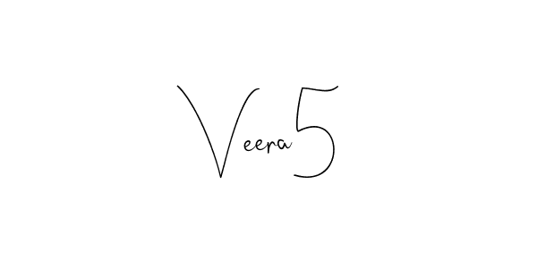 if you are searching for the best signature style for your name Veera5. so please give up your signature search. here we have designed multiple signature styles  using Andilay-7BmLP. Veera5 signature style 4 images and pictures png