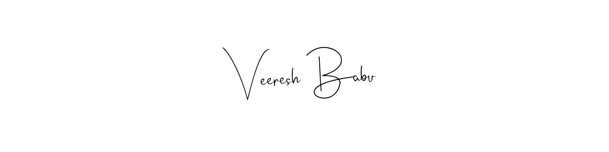 Make a beautiful signature design for name Veeresh Babu. With this signature (Andilay-7BmLP) style, you can create a handwritten signature for free. Veeresh Babu signature style 4 images and pictures png