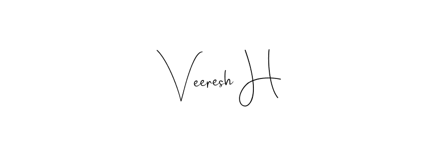 Design your own signature with our free online signature maker. With this signature software, you can create a handwritten (Andilay-7BmLP) signature for name Veeresh H. Veeresh H signature style 4 images and pictures png