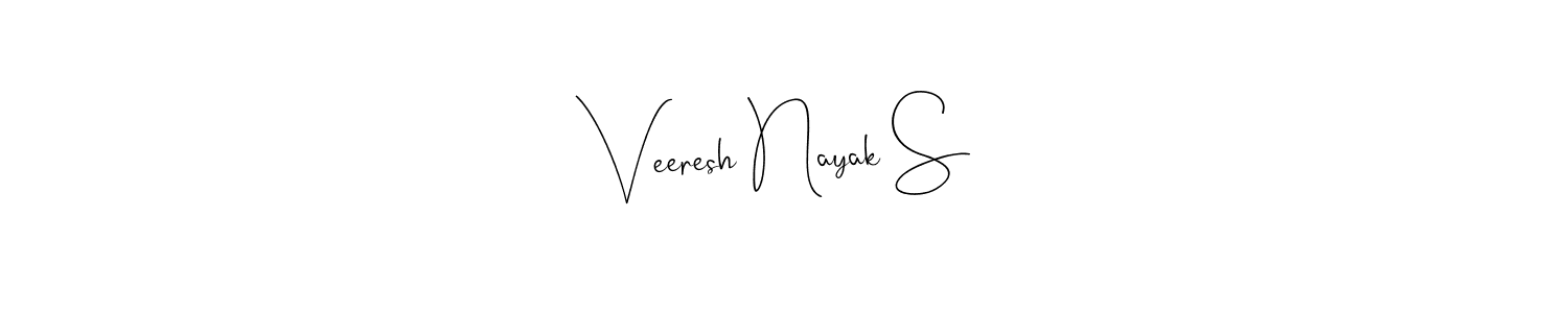 Similarly Andilay-7BmLP is the best handwritten signature design. Signature creator online .You can use it as an online autograph creator for name Veeresh Nayak S. Veeresh Nayak S signature style 4 images and pictures png