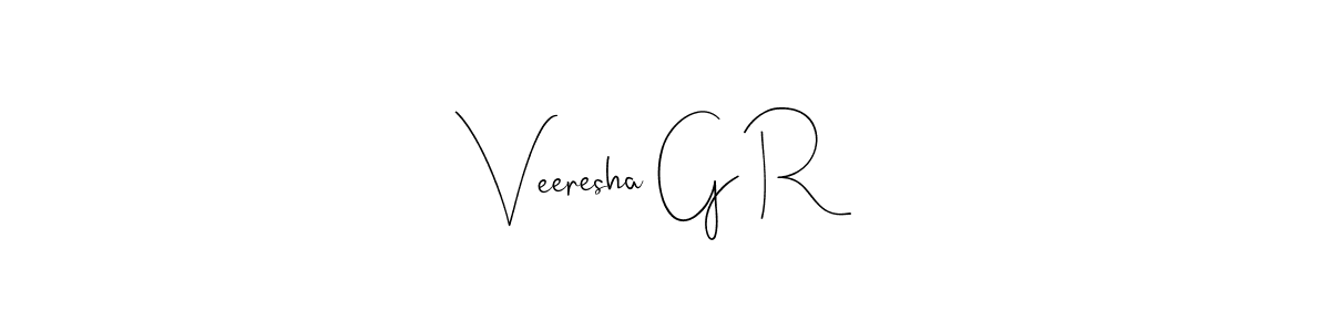 It looks lik you need a new signature style for name Veeresha G R. Design unique handwritten (Andilay-7BmLP) signature with our free signature maker in just a few clicks. Veeresha G R signature style 4 images and pictures png