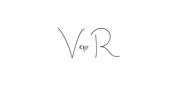 Design your own signature with our free online signature maker. With this signature software, you can create a handwritten (Andilay-7BmLP) signature for name Velu R. Velu R signature style 4 images and pictures png
