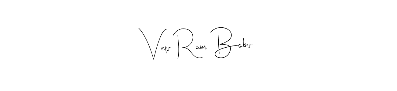 Velu Ram Babu stylish signature style. Best Handwritten Sign (Andilay-7BmLP) for my name. Handwritten Signature Collection Ideas for my name Velu Ram Babu. Velu Ram Babu signature style 4 images and pictures png