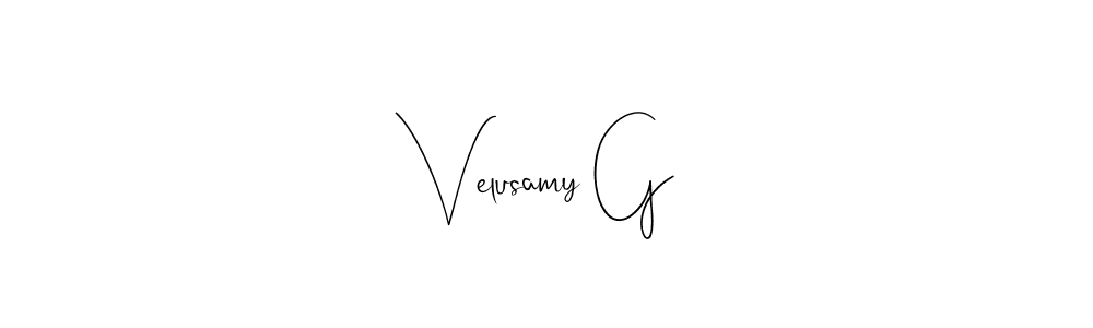 Use a signature maker to create a handwritten signature online. With this signature software, you can design (Andilay-7BmLP) your own signature for name Velusamy G. Velusamy G signature style 4 images and pictures png