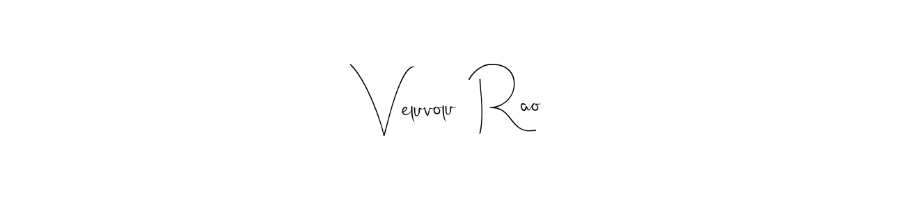 Also You can easily find your signature by using the search form. We will create Veluvolu  Rao name handwritten signature images for you free of cost using Andilay-7BmLP sign style. Veluvolu  Rao signature style 4 images and pictures png