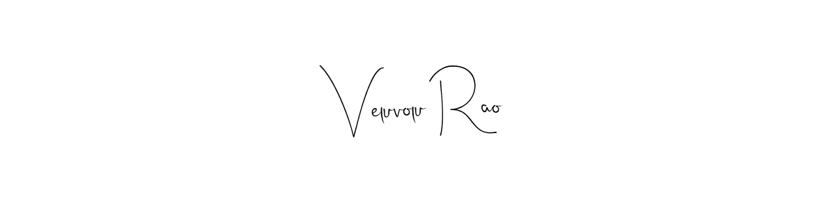 How to make Veluvolu Rao signature? Andilay-7BmLP is a professional autograph style. Create handwritten signature for Veluvolu Rao name. Veluvolu Rao signature style 4 images and pictures png