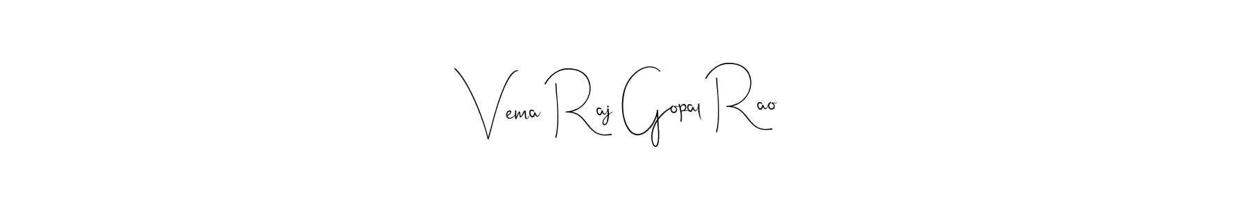 Design your own signature with our free online signature maker. With this signature software, you can create a handwritten (Andilay-7BmLP) signature for name Vema Raj Gopal Rao. Vema Raj Gopal Rao signature style 4 images and pictures png
