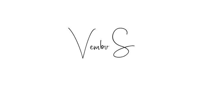 Also we have Vembu S name is the best signature style. Create professional handwritten signature collection using Andilay-7BmLP autograph style. Vembu S signature style 4 images and pictures png