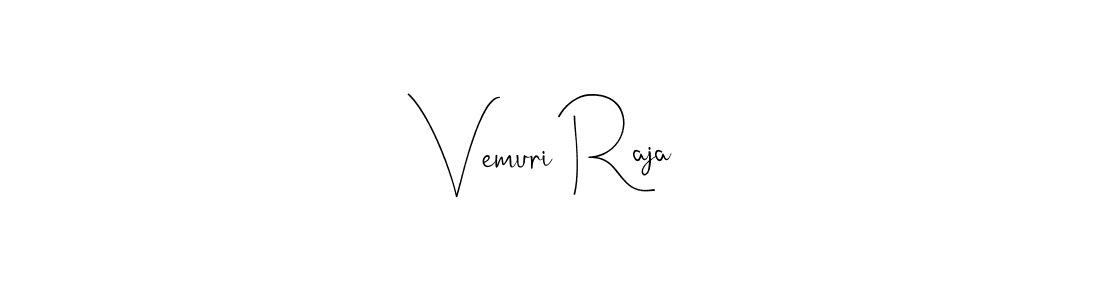 How to make Vemuri Raja name signature. Use Andilay-7BmLP style for creating short signs online. This is the latest handwritten sign. Vemuri Raja signature style 4 images and pictures png