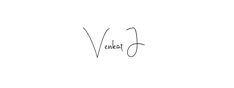 if you are searching for the best signature style for your name Venkat J. so please give up your signature search. here we have designed multiple signature styles  using Andilay-7BmLP. Venkat J signature style 4 images and pictures png