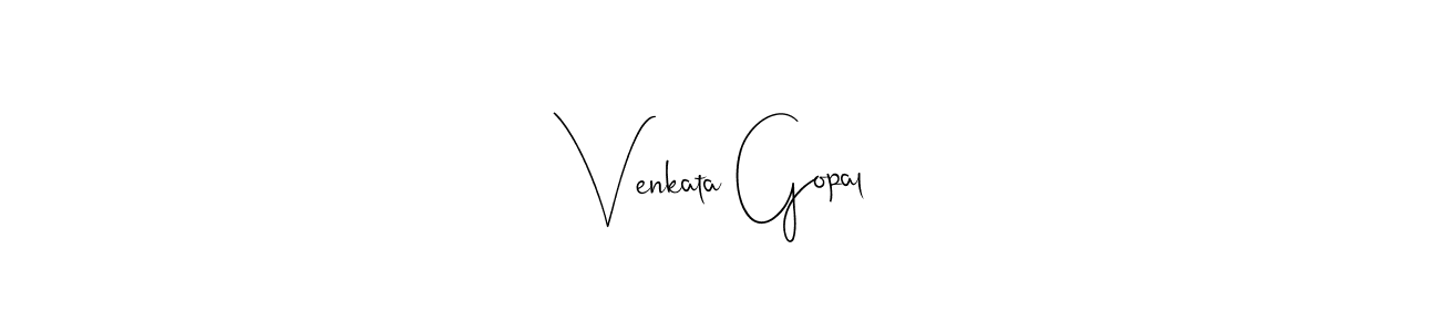 How to make Venkata Gopal name signature. Use Andilay-7BmLP style for creating short signs online. This is the latest handwritten sign. Venkata Gopal signature style 4 images and pictures png