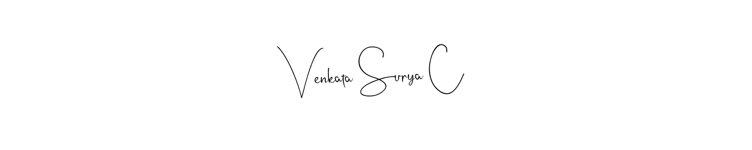 Make a beautiful signature design for name Venkata Surya C. Use this online signature maker to create a handwritten signature for free. Venkata Surya C signature style 4 images and pictures png