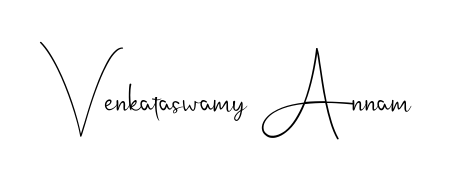 Transform the name Venkataswamy Annam into a signature masterpiece using Andilay-7BmLP font. Ideal for photographers, artists, and creators looking for watermarks. Venkataswamy Annam signature style 4 images and pictures png