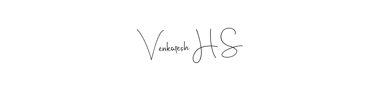 Make a beautiful signature design for name Venkatesh H S. Use this online signature maker to create a handwritten signature for free. Venkatesh H S signature style 4 images and pictures png