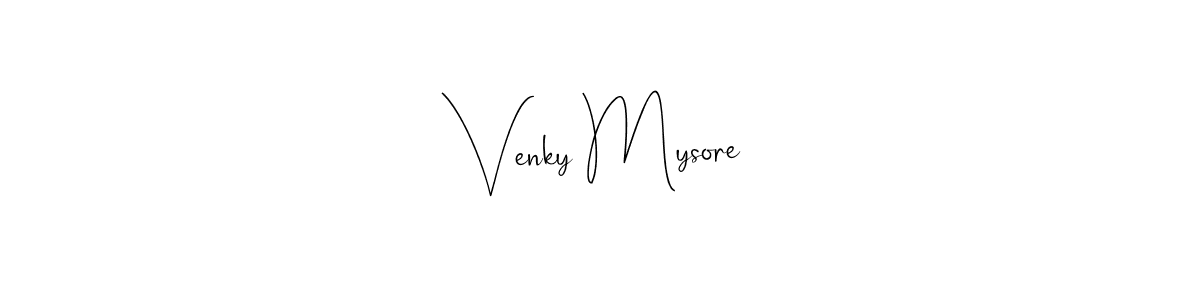 Design your own signature with our free online signature maker. With this signature software, you can create a handwritten (Andilay-7BmLP) signature for name Venky Mysore. Venky Mysore signature style 4 images and pictures png