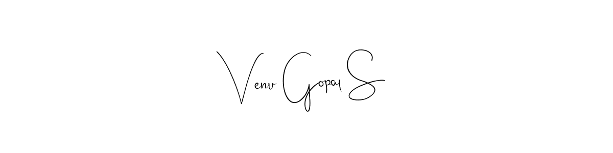 You should practise on your own different ways (Andilay-7BmLP) to write your name (Venu Gopal S) in signature. don't let someone else do it for you. Venu Gopal S signature style 4 images and pictures png