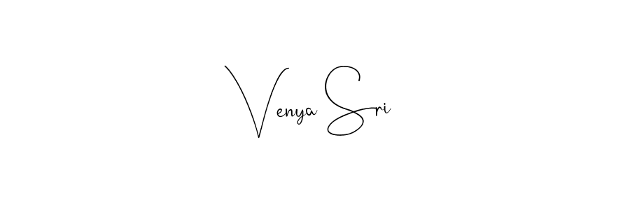 Make a beautiful signature design for name Venya Sri. With this signature (Andilay-7BmLP) style, you can create a handwritten signature for free. Venya Sri signature style 4 images and pictures png