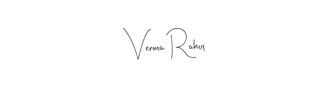 Make a beautiful signature design for name Verma Rahul. With this signature (Andilay-7BmLP) style, you can create a handwritten signature for free. Verma Rahul signature style 4 images and pictures png