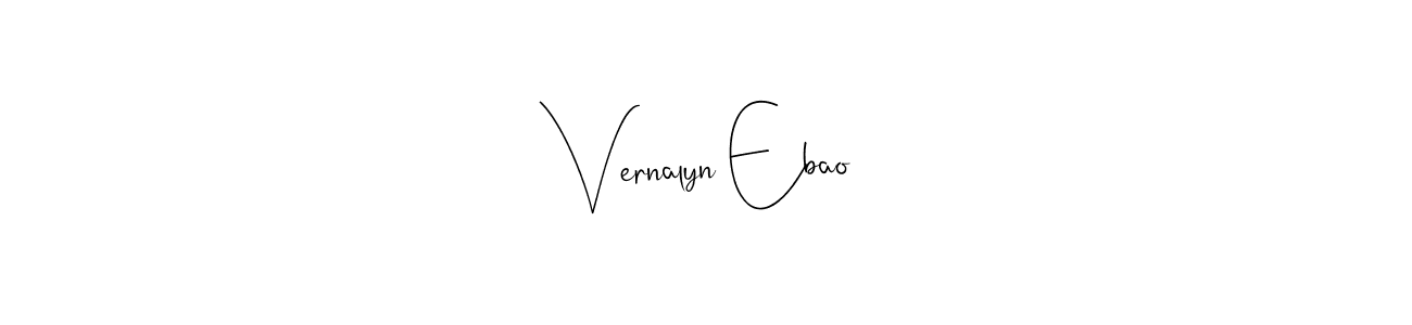 It looks lik you need a new signature style for name Vernalyn Ebao. Design unique handwritten (Andilay-7BmLP) signature with our free signature maker in just a few clicks. Vernalyn Ebao signature style 4 images and pictures png