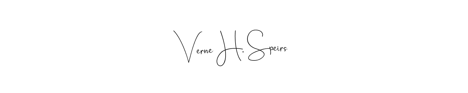 How to make Verne H. Speirs signature? Andilay-7BmLP is a professional autograph style. Create handwritten signature for Verne H. Speirs name. Verne H. Speirs signature style 4 images and pictures png