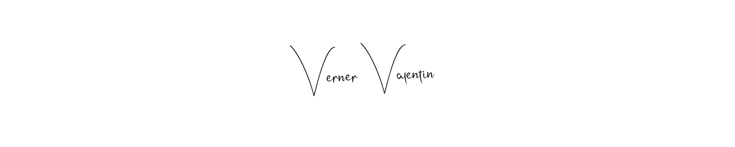 How to make Verner Valentin name signature. Use Andilay-7BmLP style for creating short signs online. This is the latest handwritten sign. Verner Valentin signature style 4 images and pictures png