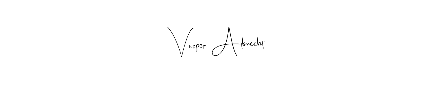 Make a beautiful signature design for name Vesper Albrecht. With this signature (Andilay-7BmLP) style, you can create a handwritten signature for free. Vesper Albrecht signature style 4 images and pictures png