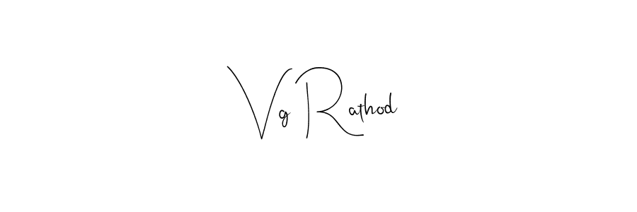 How to make Vg Rathod name signature. Use Andilay-7BmLP style for creating short signs online. This is the latest handwritten sign. Vg Rathod signature style 4 images and pictures png