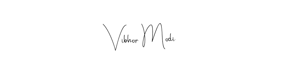 Create a beautiful signature design for name Vibhor Modi. With this signature (Andilay-7BmLP) fonts, you can make a handwritten signature for free. Vibhor Modi signature style 4 images and pictures png