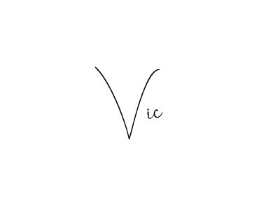 How to make Vic  name signature. Use Andilay-7BmLP style for creating short signs online. This is the latest handwritten sign. Vic  signature style 4 images and pictures png