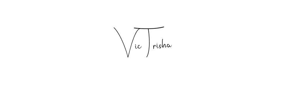 This is the best signature style for the Vic Trisha name. Also you like these signature font (Andilay-7BmLP). Mix name signature. Vic Trisha signature style 4 images and pictures png