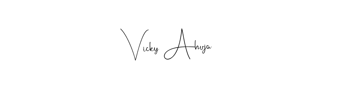 Make a beautiful signature design for name Vicky Ahuja. Use this online signature maker to create a handwritten signature for free. Vicky Ahuja signature style 4 images and pictures png