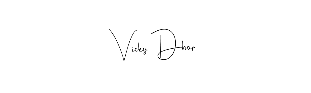 Design your own signature with our free online signature maker. With this signature software, you can create a handwritten (Andilay-7BmLP) signature for name Vicky Dhar. Vicky Dhar signature style 4 images and pictures png