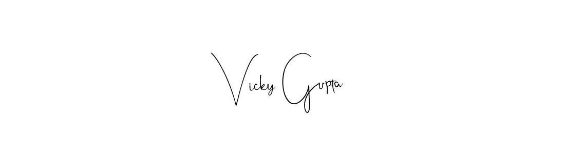 Also You can easily find your signature by using the search form. We will create Vicky Gupta name handwritten signature images for you free of cost using Andilay-7BmLP sign style. Vicky Gupta signature style 4 images and pictures png