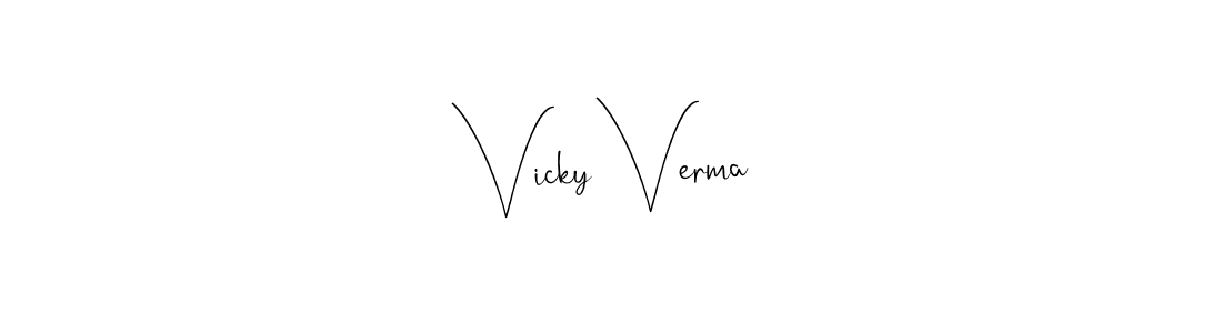 The best way (Andilay-7BmLP) to make a short signature is to pick only two or three words in your name. The name Vicky Verma include a total of six letters. For converting this name. Vicky Verma signature style 4 images and pictures png