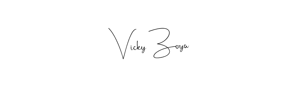 Use a signature maker to create a handwritten signature online. With this signature software, you can design (Andilay-7BmLP) your own signature for name Vicky Zoya. Vicky Zoya signature style 4 images and pictures png