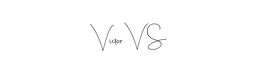Make a beautiful signature design for name Victor V S. With this signature (Andilay-7BmLP) style, you can create a handwritten signature for free. Victor V S signature style 4 images and pictures png
