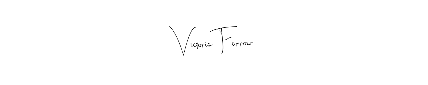 Make a beautiful signature design for name Victoria Farrow. With this signature (Andilay-7BmLP) style, you can create a handwritten signature for free. Victoria Farrow signature style 4 images and pictures png